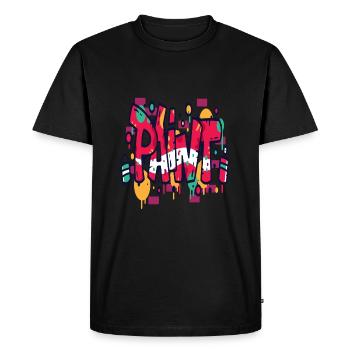 Peinture graffiti - T-shirt Premium bio Homme - noir - Devant - Nico (187cm)