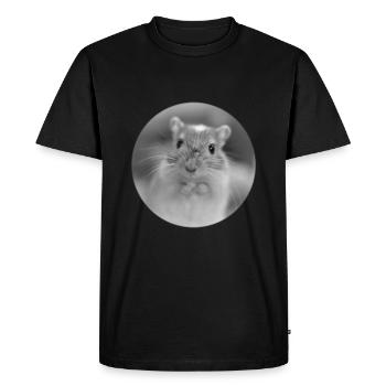 Gerbil Ida - Men's Premium Organic T-Shirt - black - Front - Nico (187cm)