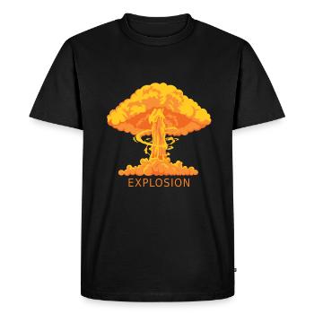 explosion - Men's Premium Organic T-Shirt - black - Front - Nico (187cm)