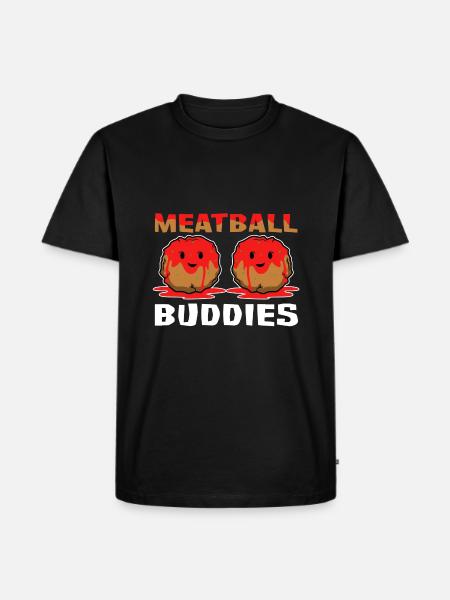 Beste Hackbällchen Freunde - Meatball - Männer Premium Bio T-Shirt - Schwarz
