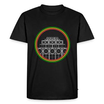 Sound System Jamaica - Men's Premium Organic T-Shirt - black - Front - Nico (187cm)