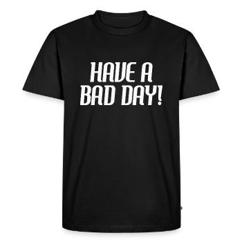 Turn that Frown Upside Down Embracing the Bad Days - Men's Premium Organic T-Shirt - black - Front - Nico (187cm)