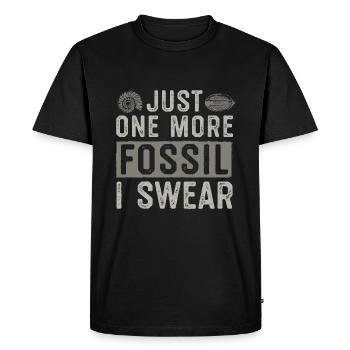 Un fossile de plus, je le jure | Collectionneurs de fossiles - T-shirt Premium bio Homme - noir - Devant - Nico (187cm)