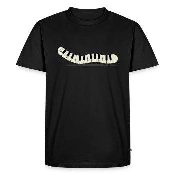 Piano Caterpillar - Funny - T-shirt Premium bio Homme - noir - Devant - Nico (187cm)