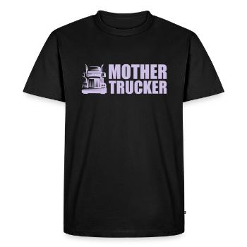 mère Trucker - T-shirt Premium bio Homme - noir - Devant - Nico (187cm)