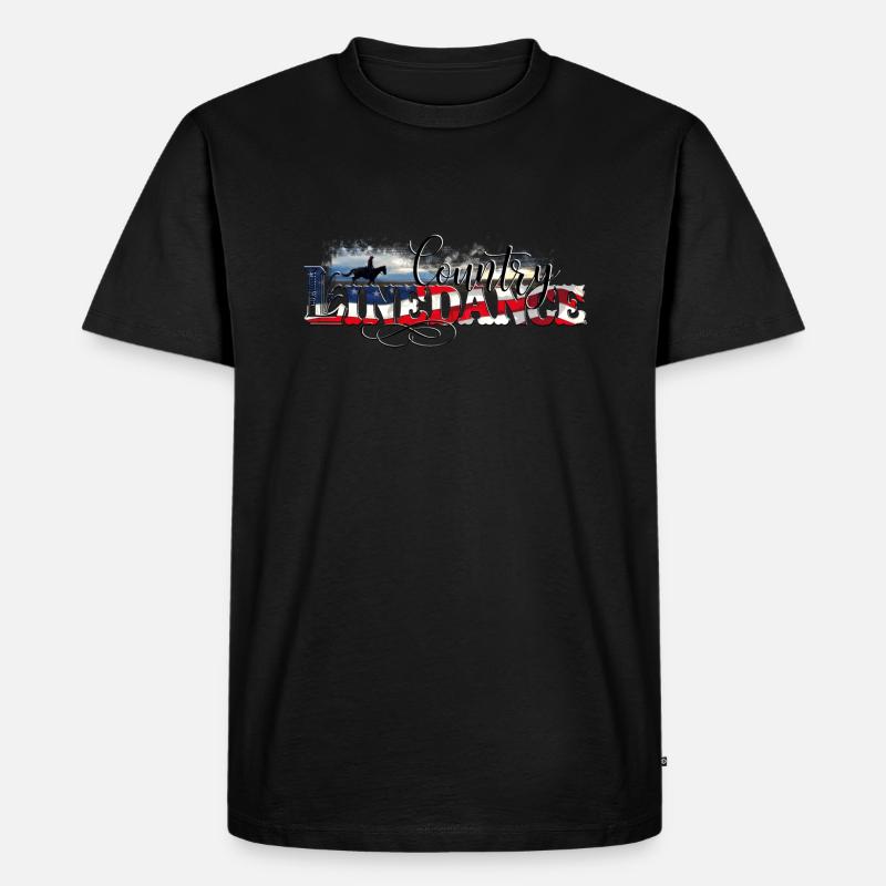 KL_linedance68 T-Shirt - Männer Premium Bio T-Shirt - Schwarz