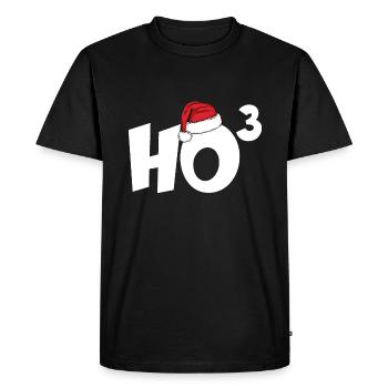 HO HO HO HOCH 3 WEIHNACHTEN WEIHNACHTSSHIRT - Männer Premium Bio T-Shirt - Schwarz - Vorne - Nico (187cm)