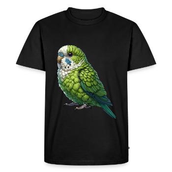 Perroquet Oiseau Perroquet Perroquet - T-shirt Premium bio Homme - noir - Devant - Nico (187cm)