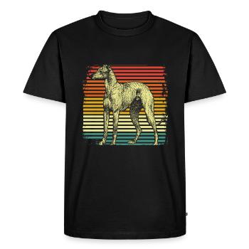 Dog sport dog greyhound - Men's Premium Organic T-Shirt - black - Front - Nico (187cm)