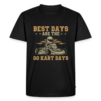 Go Kart - T-shirt Premium bio Homme - noir - Devant - Nico (187cm)
