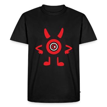 Monstre Diable Rouge - T-shirt Premium bio Homme - noir - Devant - Nico (187cm)