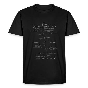 Italy Dolomites High Trail 2 - Men's Premium Organic T-Shirt - black - Front - Nico (187cm)