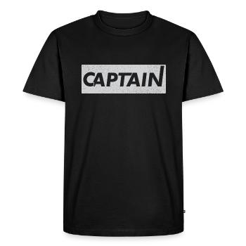 Capitaine Logo - T-shirt Premium bio Homme - noir - Devant - Nico (187cm)