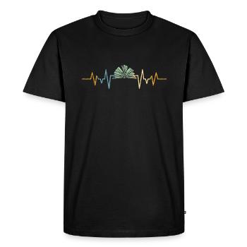 Boussières de coeur - T-shirt Premium bio Homme - noir - Devant - Nico (187cm)