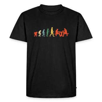 Chess Player Evolution Chess Gift - Men's Premium Organic T-Shirt - black - Front - Nico (187cm)