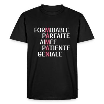 Maman Formidable - Cadeau Maman - Meilleure Maman - T-shirt Premium bio Homme - noir - Devant - Nico (187cm)