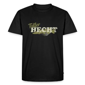 Cadeau de proverbe pêcher avec un grand pêcheur de brochet - T-shirt Premium bio Homme - noir - Devant - Nico (187cm)