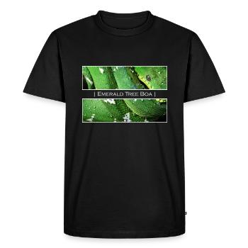 Emerald Tree Boa - Men's Premium Organic T-Shirt - black - Front - Nico (187cm)