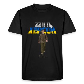 Kherson Liberation Day November 11, 2022 - Men's Premium Organic T-Shirt - black - Front - Nico (187cm)