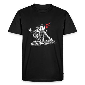 Musique | J'aime la musique - T-shirt Premium bio Homme - noir - Devant - Nico (187cm)
