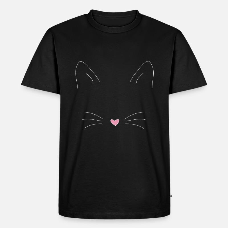 Katze - Männer Premium Bio T-Shirt - Schwarz