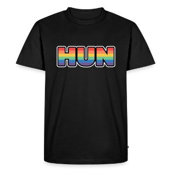 HUN Hungary Magyarország LGBTQIA - Men's Premium Organic T-Shirt - black - Front - Nico (187cm)