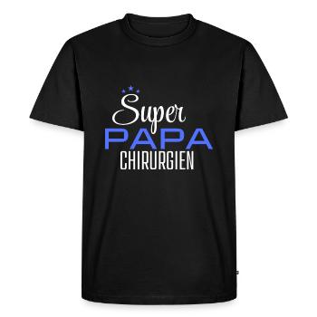 Super Dad Surgeon - Men's Premium Organic T-Shirt - black - Front - Nico (187cm)