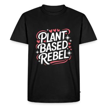 Végétarien Végétalien Végétarien Végétarien - T-shirt Premium bio Homme - noir - Devant - Nico (187cm)