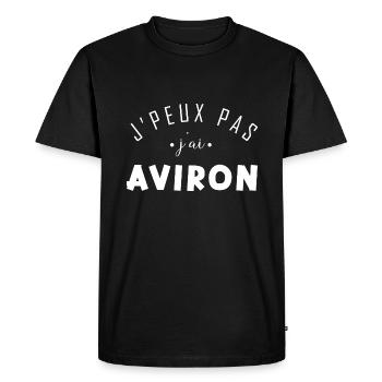j peux pas j ai Aviron - idée cadeau RAMEUR - T-shirt Premium bio Homme - noir - Devant - Nico (187cm)