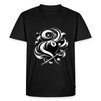 Billard noir blanc avec 8 boules de billard - T-shirt Premium bio Homme - noir - Devant - Nico (187cm)