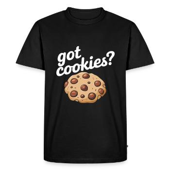 Cookies Biscuits Biscuits Biscuits Chocolat - T-shirt Premium bio Homme - noir - Devant - Nico (187cm)