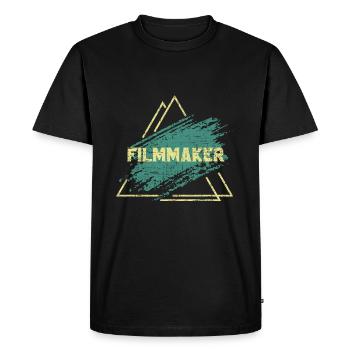 Caméraman cinéaste - T-shirt Premium bio Homme - noir - Devant - Nico (187cm)