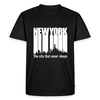new york - T-shirt Premium bio Homme - noir - Devant - Nico (187cm)