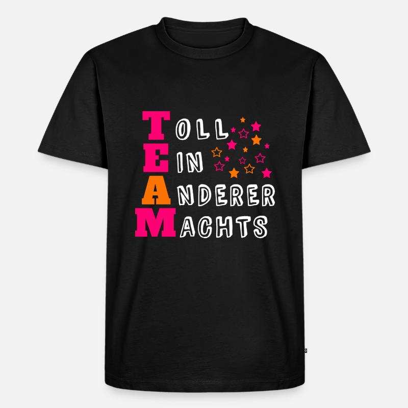 Team - Männer Premium Bio T-Shirt - Schwarz