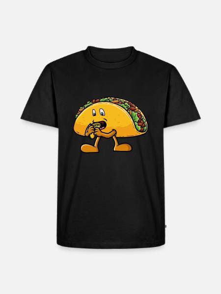 Taco eats a taco - Men's Premium Organic T-Shirt - black