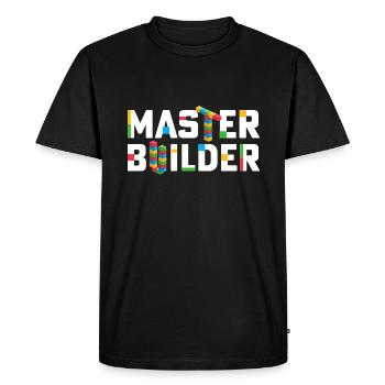 Master Builder Building Blocks Brick Builders Dad - Men's Premium Organic T-Shirt - black - Front - Nico (187cm)