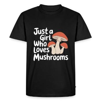 Champignons Champignons Champignon Champignon - T-shirt Premium bio Homme - noir - Devant - Nico (187cm)