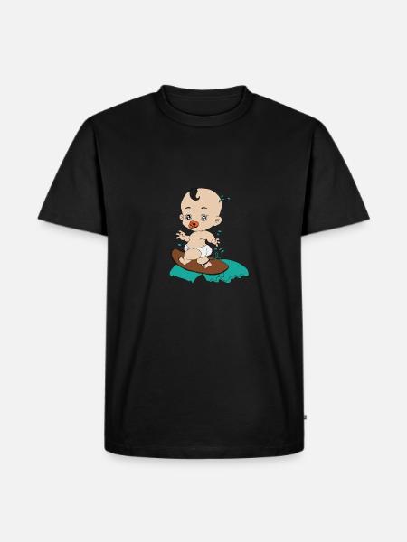 Baby Surft - Männer Premium Bio T-Shirt - Schwarz