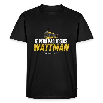 I can't I'm wattman - Men's Premium Organic T-Shirt - black - Front - Nico (187cm)