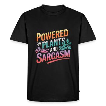 Végétarien Végétalien Végétarien Végétarien - T-shirt Premium bio Homme - noir - Devant - Nico (187cm)
