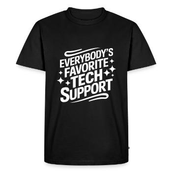Technical Support Computer - Men's Premium Organic T-Shirt - black - Front - Nico (187cm)