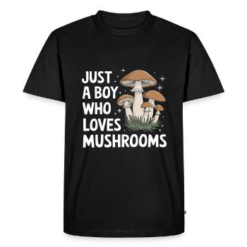 Champignons Champignons Champignon Champignon - T-shirt Premium bio Homme - noir - Devant - Nico (187cm)