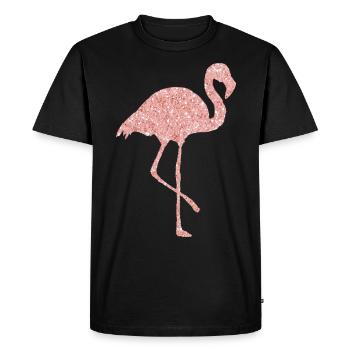 271 Flaming art daigne oiseau rose cool été rétro - T-shirt Premium bio Homme - noir - Devant - Nico (187cm)