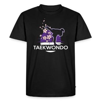Allkampf Taekwondo-Girl TKD Tae-Kwon-Do - Men's Premium Organic T-Shirt - black - Front - Nico (187cm)