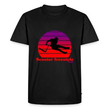 Scooter freestyle sushine - T-shirt Premium bio Homme - noir - Devant - Nico (187cm)