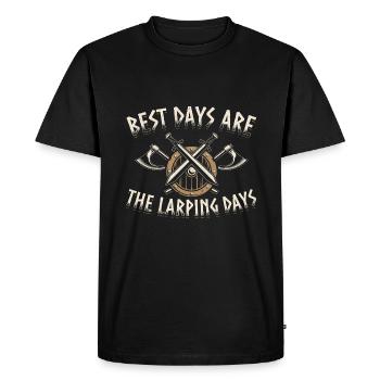Les meilleurs jours sont les Larping Jours - Cadeaux LARP - T-shirt Premium bio Homme - noir - Devant - Nico (187cm)