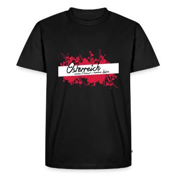 Austria, my homeland, my love! - Men's Premium Organic T-Shirt - black - Front - Nico (187cm)