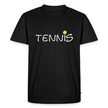 Tennis ball tennis ball racket sports 2c - Men's Premium Organic T-Shirt - black - Front - Nico (187cm)