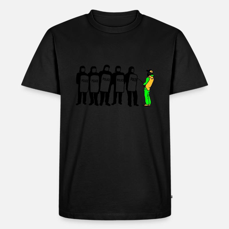 police ? - Männer Premium Bio T-Shirt - Schwarz