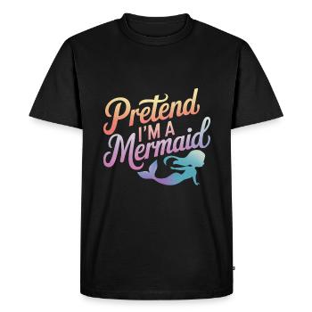 Sirène Fable Sirènes Conte de fées - T-shirt Premium bio Homme - noir - Devant - Nico (187cm)